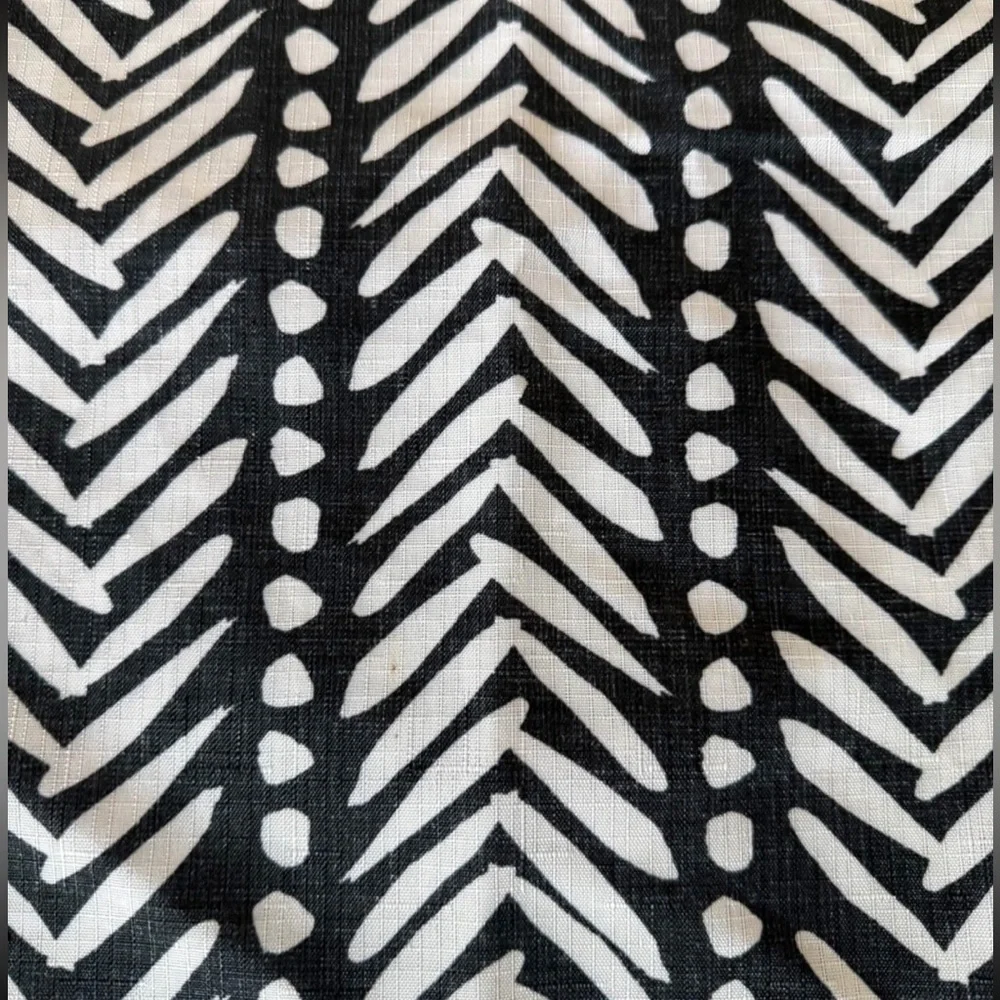 Black and White Fabric Shower Curtain